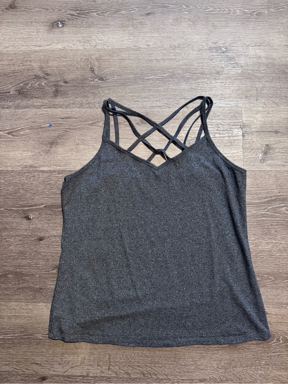 Maurices Charcoal Gray Strappy Crisscross Camisole